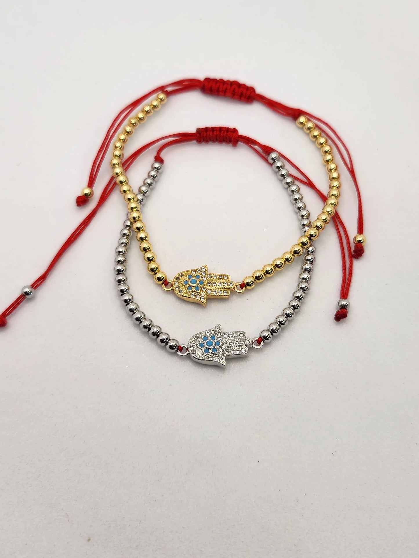 Hamsa Bead String Bracelet