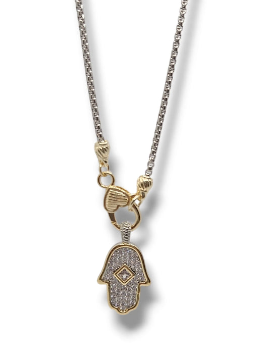 Hamsa Heart Necklace