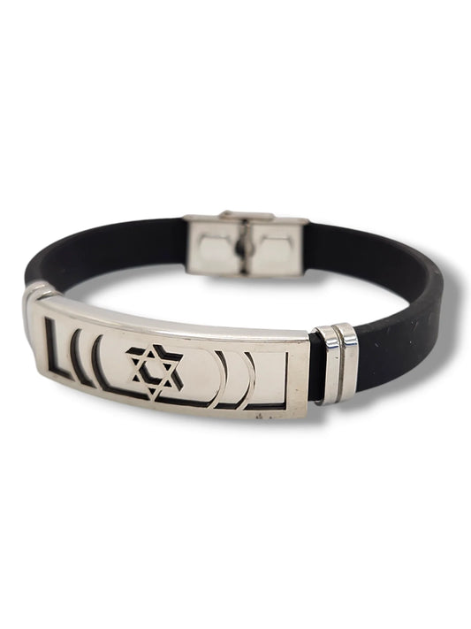 Magen David Leather Bracelet